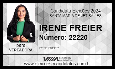 Candidato IRENE FREIER 2024 - SANTA MARIA DE JETIBÁ - Eleições