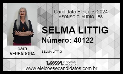 Candidato SELMA LITTIG 2024 - AFONSO CLÁUDIO - Eleições