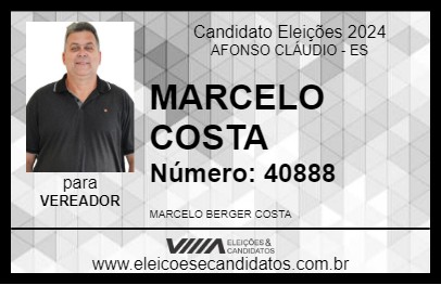 Candidato MARCELO COSTA 2024 - AFONSO CLÁUDIO - Eleições