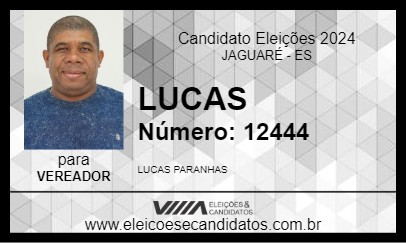 Candidato LUCAS 2024 - JAGUARÉ - Eleições