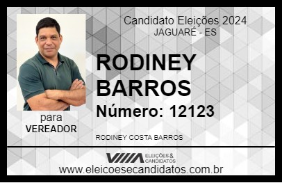 Candidato RODINEY BARROS 2024 - JAGUARÉ - Eleições