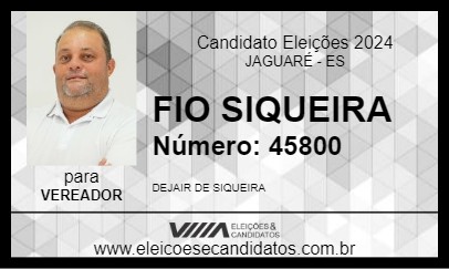 Candidato FIO SIQUEIRA 2024 - JAGUARÉ - Eleições