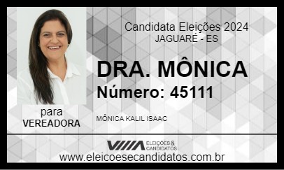 Candidato DRA. MÔNICA 2024 - JAGUARÉ - Eleições