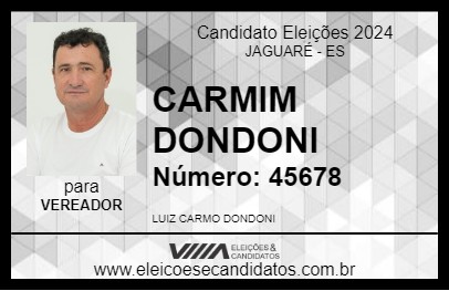 Candidato CARMIM DONDONI 2024 - JAGUARÉ - Eleições