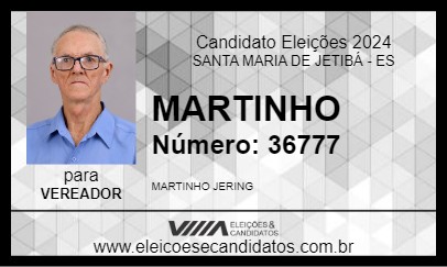 Candidato MARTINHO 2024 - SANTA MARIA DE JETIBÁ - Eleições