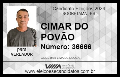 Candidato CIMAR DO POVÃO 2024 - SOORETAMA - Eleições