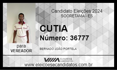 Candidato CUTIA 2024 - SOORETAMA - Eleições