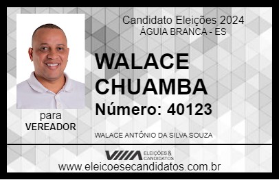 Candidato WALACE CHUAMBA 2024 - ÁGUIA BRANCA - Eleições