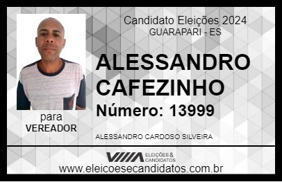 Candidato ALESSANDRO CAFEZINHO 2024 - GUARAPARI - Eleições