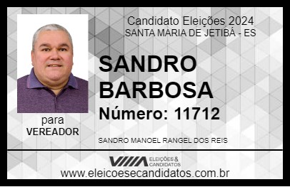 Candidato SANDRO BARBOSA 2024 - SANTA MARIA DE JETIBÁ - Eleições