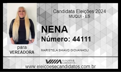 Candidato NENA 2024 - MUQUI - Eleições