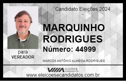 Candidato MARQUINHO RODRIGUES 2024 - MUQUI - Eleições