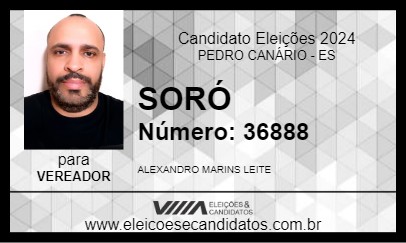 Candidato SORÓ 2024 - PEDRO CANÁRIO - Eleições