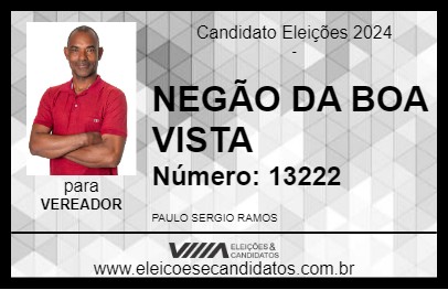 Candidato NEGÃO DA BOA VISTA 2024 - JAGUARÉ - Eleições