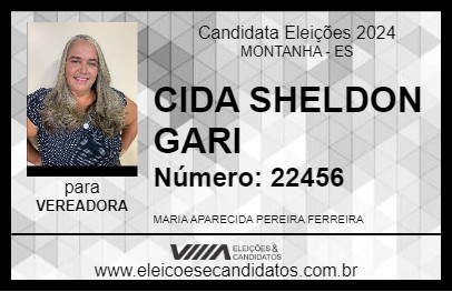 Candidato CIDA SHELDON GARI 2024 - MONTANHA - Eleições