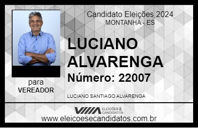 Candidato LUCIANO ALVARENGA 2024 - MONTANHA - Eleições