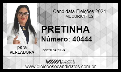 Candidato PRETINHA 2024 - MUCURICI - Eleições