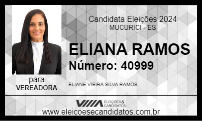 Candidato ELIANA RAMOS 2024 - MUCURICI - Eleições