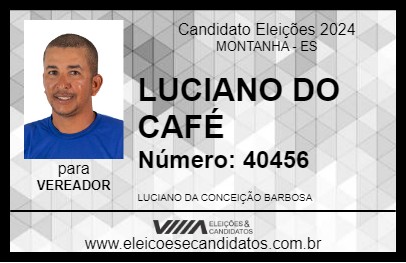 Candidato LUCIANO DO CAFÉ 2024 - MONTANHA - Eleições