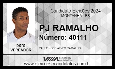 Candidato PJ RAMALHO 2024 - MONTANHA - Eleições