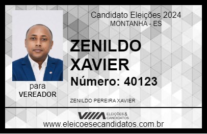 Candidato ZENILDO XAVIER 2024 - MONTANHA - Eleições