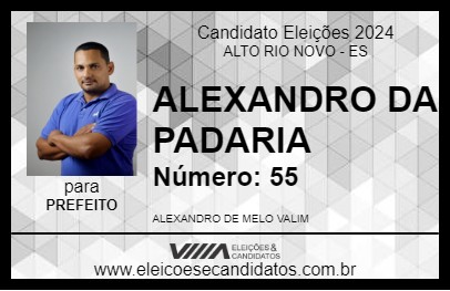 Candidato ALEXANDRO DA PADARIA 2024 - ALTO RIO NOVO - Eleições