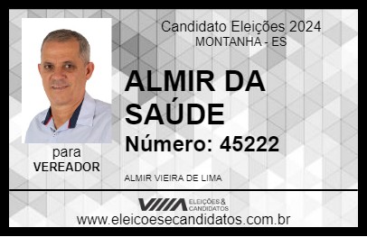 Candidato ALMIR DA SAÚDE 2024 - MONTANHA - Eleições