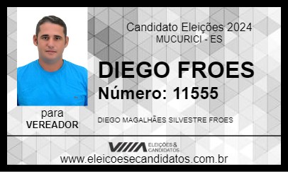 Candidato DIEGO FROES 2024 - MUCURICI - Eleições