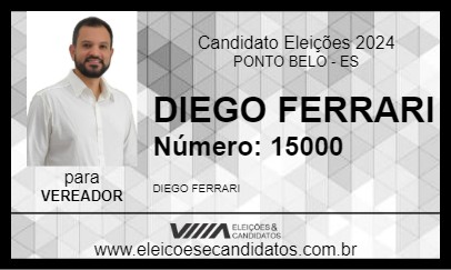 Candidato DIEGO FERRARI 2024 - PONTO BELO - Eleições