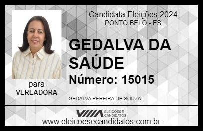 Candidato GEDALVA DA SAÚDE 2024 - PONTO BELO - Eleições