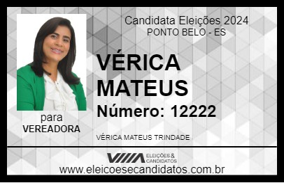 Candidato VÉRICA MATEUS 2024 - PONTO BELO - Eleições