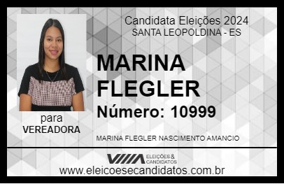 Candidato MARINA FLEGLER 2024 - SANTA LEOPOLDINA - Eleições