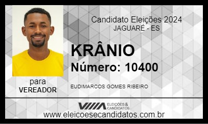 Candidato KRÂNIO 2024 - JAGUARÉ - Eleições