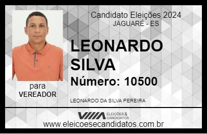 Candidato LEONARDO SILVA  2024 - JAGUARÉ - Eleições