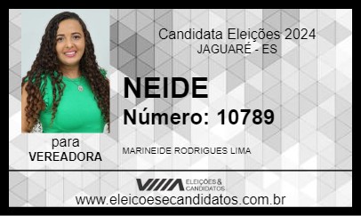 Candidato NEIDE 2024 - JAGUARÉ - Eleições