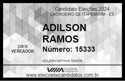 Candidato ADILSON RAMOS 2024 - CACHOEIRO DE ITAPEMIRIM - Eleições