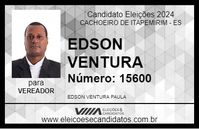 Candidato EDSON VENTURA 2024 - CACHOEIRO DE ITAPEMIRIM - Eleições