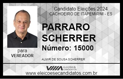 Candidato PARRARO SCHERRER 2024 - CACHOEIRO DE ITAPEMIRIM - Eleições