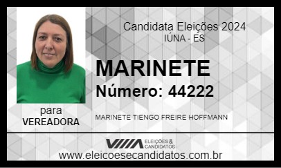 Candidato MARINETE  2024 - IÚNA - Eleições