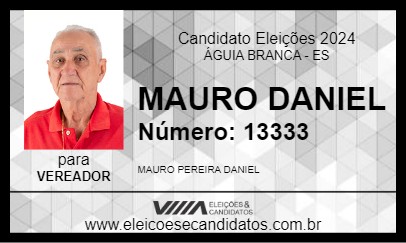 Candidato MAURO DANIEL 2024 - ÁGUIA BRANCA - Eleições