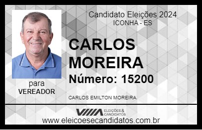 Candidato CARLOS MOREIRA 2024 - ICONHA - Eleições