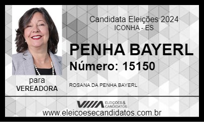 Candidato PENHA BAYERL 2024 - ICONHA - Eleições