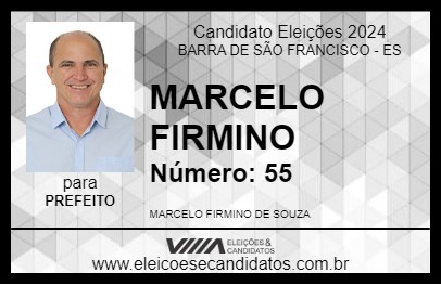 Candidato MARCELO FIRMINO 2024 - BARRA DE SÃO FRANCISCO - Eleições