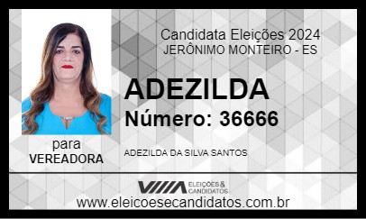 Candidato ADEZILDA 2024 - JERÔNIMO MONTEIRO - Eleições