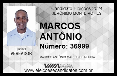 Candidato MARCOS ANTÔNIO 2024 - JERÔNIMO MONTEIRO - Eleições