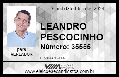 Candidato LEANDRO PESCOCINHO 2024 - JERÔNIMO MONTEIRO - Eleições