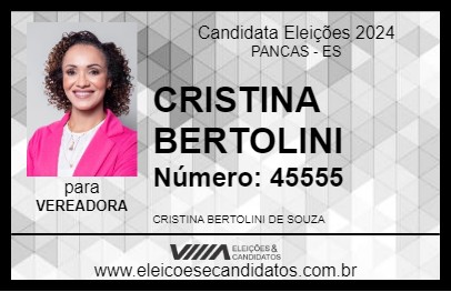 Candidato CRISTINA BERTOLINI 2024 - PANCAS - Eleições