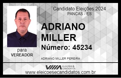 Candidato ADRIANO MILLER 2024 - PANCAS - Eleições