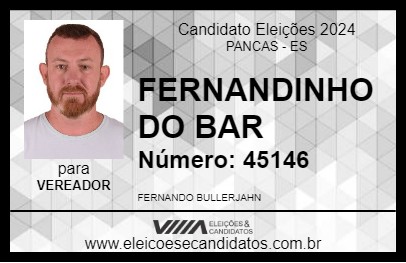 Candidato FERNANDINHO DO BAR 2024 - PANCAS - Eleições