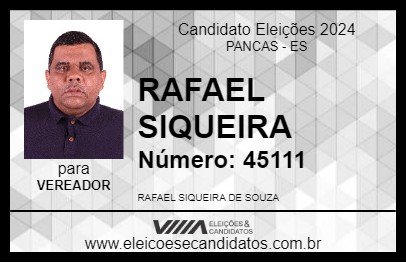 Candidato RAFAEL SIQUEIRA 2024 - PANCAS - Eleições